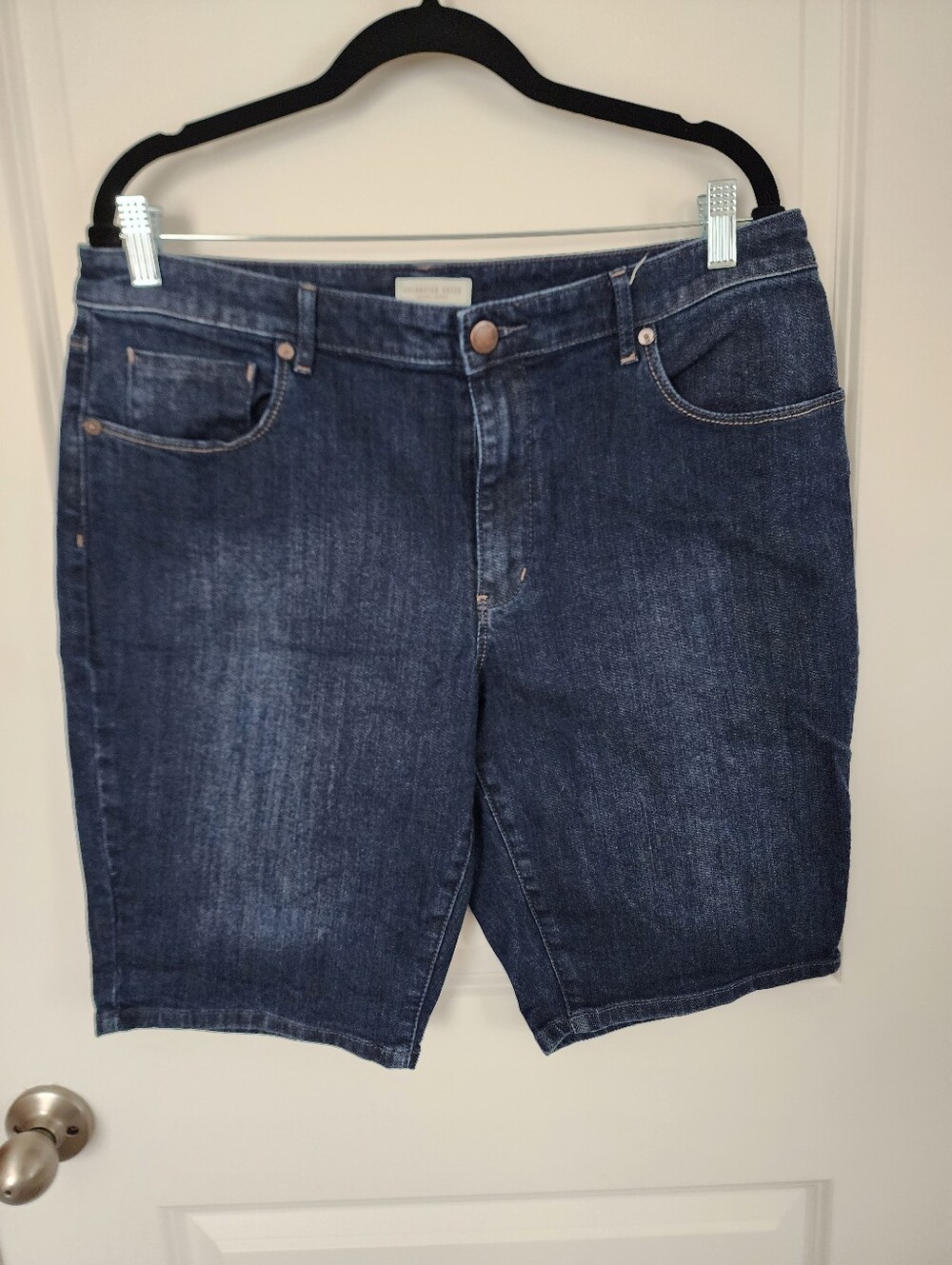 Coldwater Creek Dark Wash Denim Bermuda Shorts Size 16.